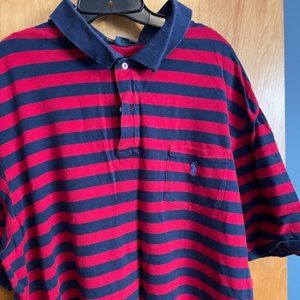Polo by Ralph Lauren Polo Shirt 3XLT - Red and Navy Blue stripes